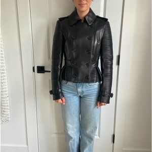 Burburry Butter soft gorgeous leather bomber jacket.